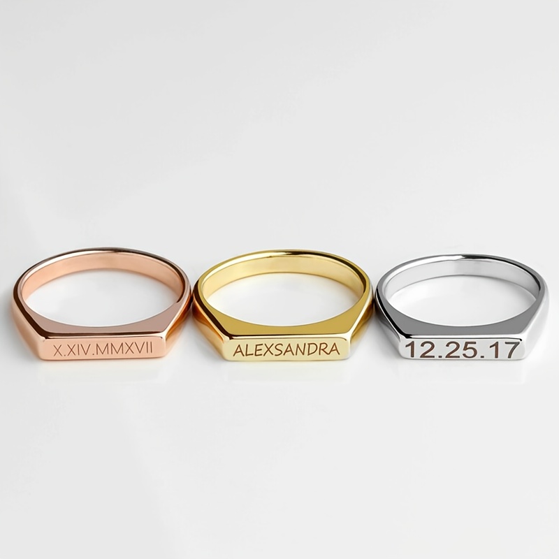 Women's Custom Rings - Couple Promise Rings - Friendship Matching Rings
